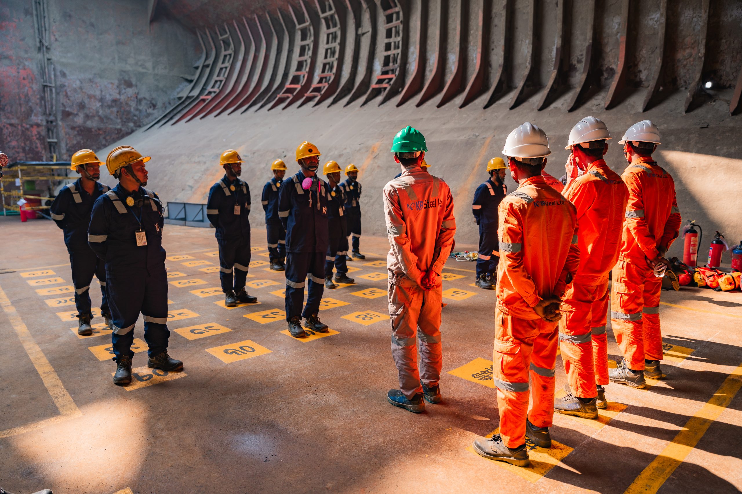 KR Steel's workforce at the recycling yard